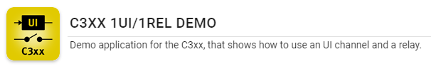 Demo-IoT-App C3xx 1UI/1Rel Demo