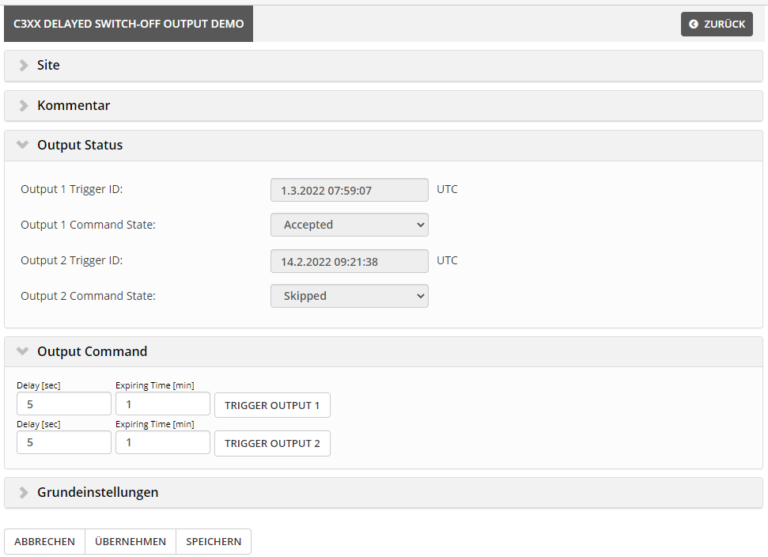 Configuration levels Demo IoT App