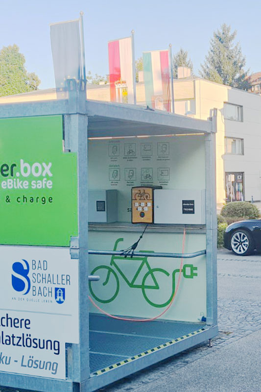 STENDERBox - Sichere E-Bike Lade- und Parkplatzlösung in Bad Schallerbach