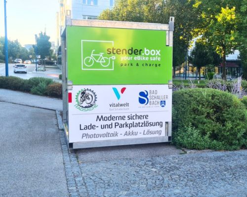 STENDERBox - Sichere E-Bike Lade- und Parkplatzlösung, Seitenansicht