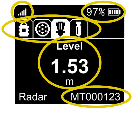 Das Display von Jellox zeigt alle wichtigen Informationen an.